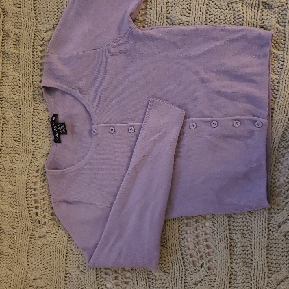 lavender cropped cardigan